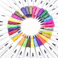 Double Head Watercolor Brush Pen Set 100 Colors Flexible Brush Tip And Fine Tip  Paint Brush Pen Art Marker