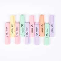 10 pcs/Lot Highlighter Pens Candy Color Solid Brush Highlighter Pen Marker Pen